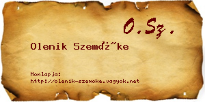 Olenik Szemőke névjegykártya